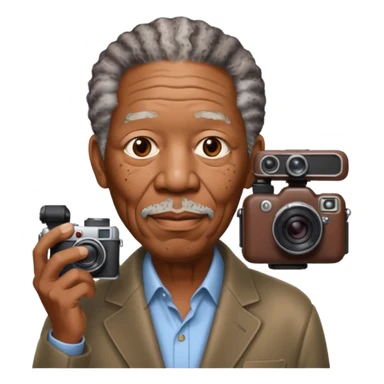 morgan freeman with camera sticker