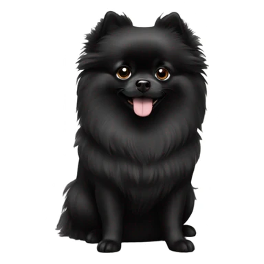 Black Pomeranian  sticker