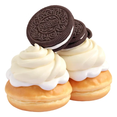 oreo cream puffs, simplified, clear, emoji-like, no faces sticker
