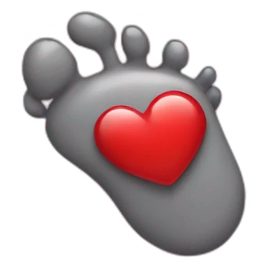 coeur avec les pieds sticker