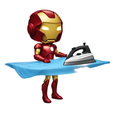 ironman ironing clothes sticker