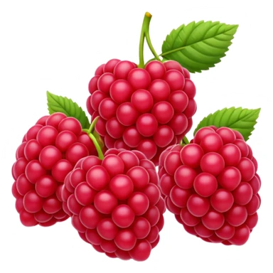 Raspberries in 3D sticker
