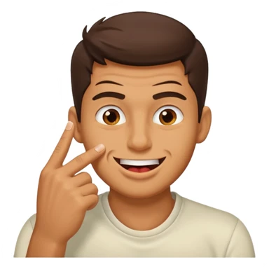 zesty guy biting nail while smirking sticker