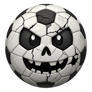 BALON DE FUTBOL CON CARAS TERROR sticker