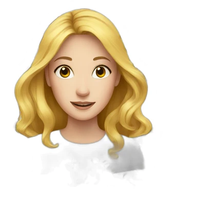 a white women surrounded by bees sticker