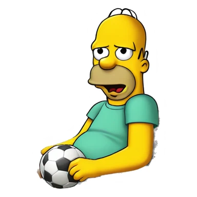 Homer Simpson plays FIFA sticker