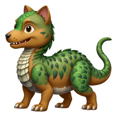 cat dog and a trex mixed sticker