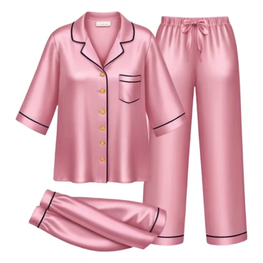 Light pink silk pyjamas set sticker