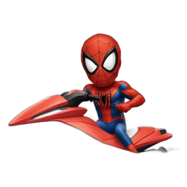 Spiderman sur un jetski sticker