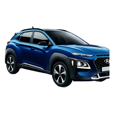 Dark blue hyundai kona sticker
