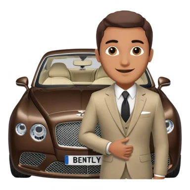 Abid abedi as Principalwith his Bentley sticker