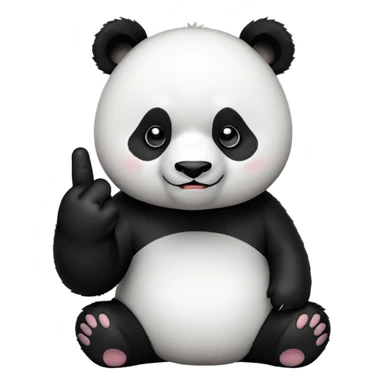Panda giving middle finger  sticker