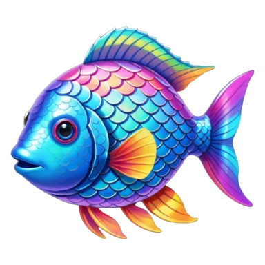 rainbow fish sticker