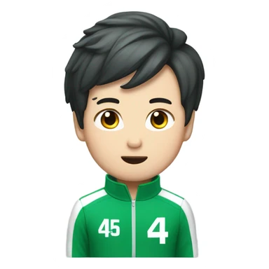 Squid game player seong gi hun in green track suit  sticker