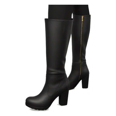 Black leather knee high boots sticker