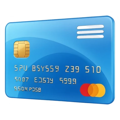 3D style credit card icon, no text sticker