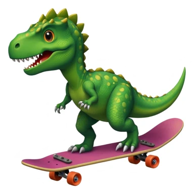 Dinosaur on a skateboard sticker