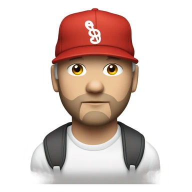 Fred durst from 1999 with a red backwards  hat sticker