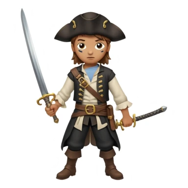 Un pirate ados de 14 ans qui adore combattre en épée sticker