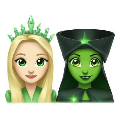 Glinda and elphaba from wicked sticker