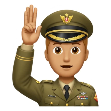 Penis doing army salute sticker