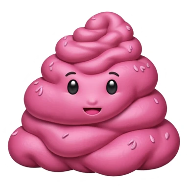 Pink poop sticker