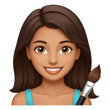 sexy girl makeup brunette sticker