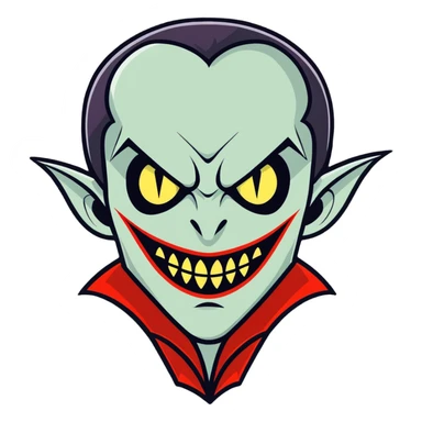 scary vampire sticker