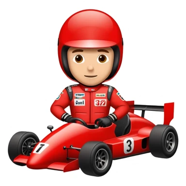 Racing car with a man sticker