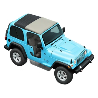 2002 jeep wrangler tj baby blue  sticker
