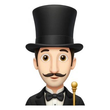 Jewish man with long nose and a top hat sticker