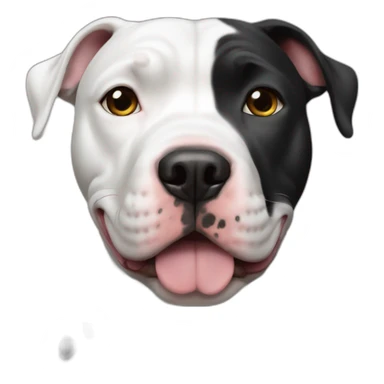 White with black spot pitbull dog sticker