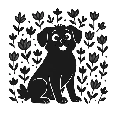 Add more flowers in the background, keep the doodle style look and feel. sticker