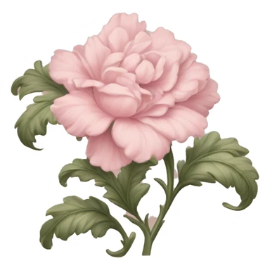 vintage rococo light pink dainty floral painting sticker