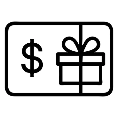 create gift certificate icon on transparent background png sticker