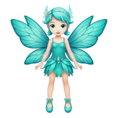 Turquoise fairy full body with shoes sticker