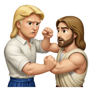 Jesus punching Trump sticker