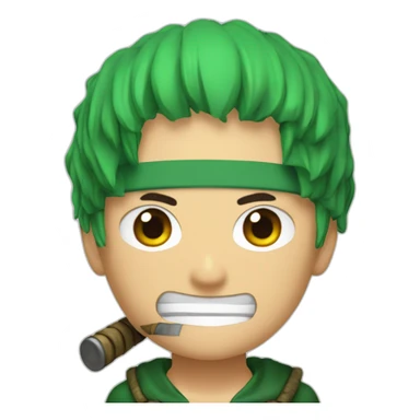 Zoro avec une cicatrice a l'œil droit sticker