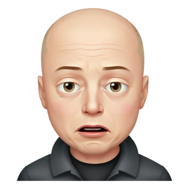 Bald Elon musk crying sticker