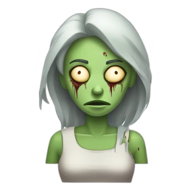 sleepy zombie woman sticker