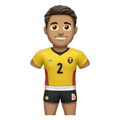 jugador de futbol con playera del chapulin colorado sticker