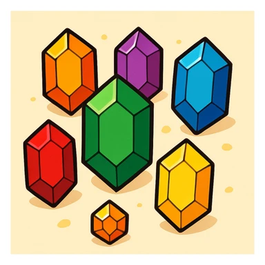 Legend of Zelda rupees in all colors sticker