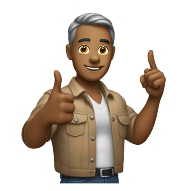 A tan person holding thums up  sticker