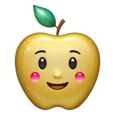3D Apple-style emoji of fine, tiny glitter dust, sparkling brightly like magical dust. Small particles, glossy, smooth, soft shadows, white background.

 sticker