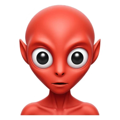 red alien sticker