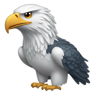 An eagle that brings toothpaste forever sticker