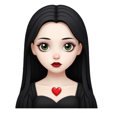 Goth girl that’s in love sticker