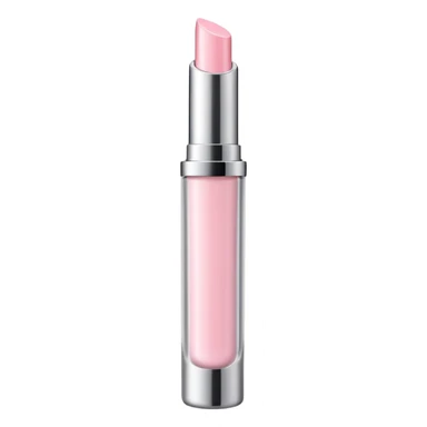 light pink lip gloss tube with silver accenrs sticker
