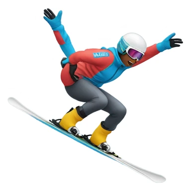 downhill skier doing tricks sticker