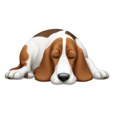 Basset hound sleeping  sticker